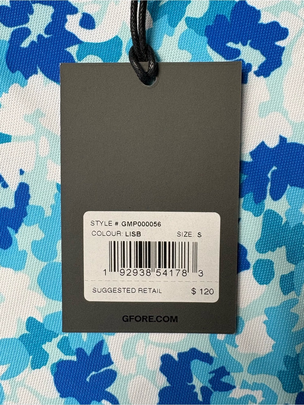 NWT G/FORE Camo Floral Tech Piqué Golf Polo Blue S - Picture 15 of 15